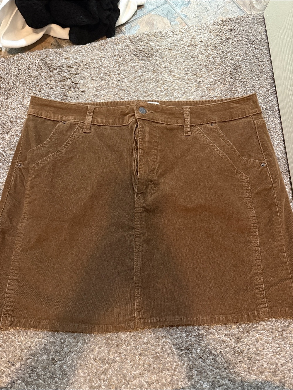 Time and Tru Brown Corduroy Mini Skirt